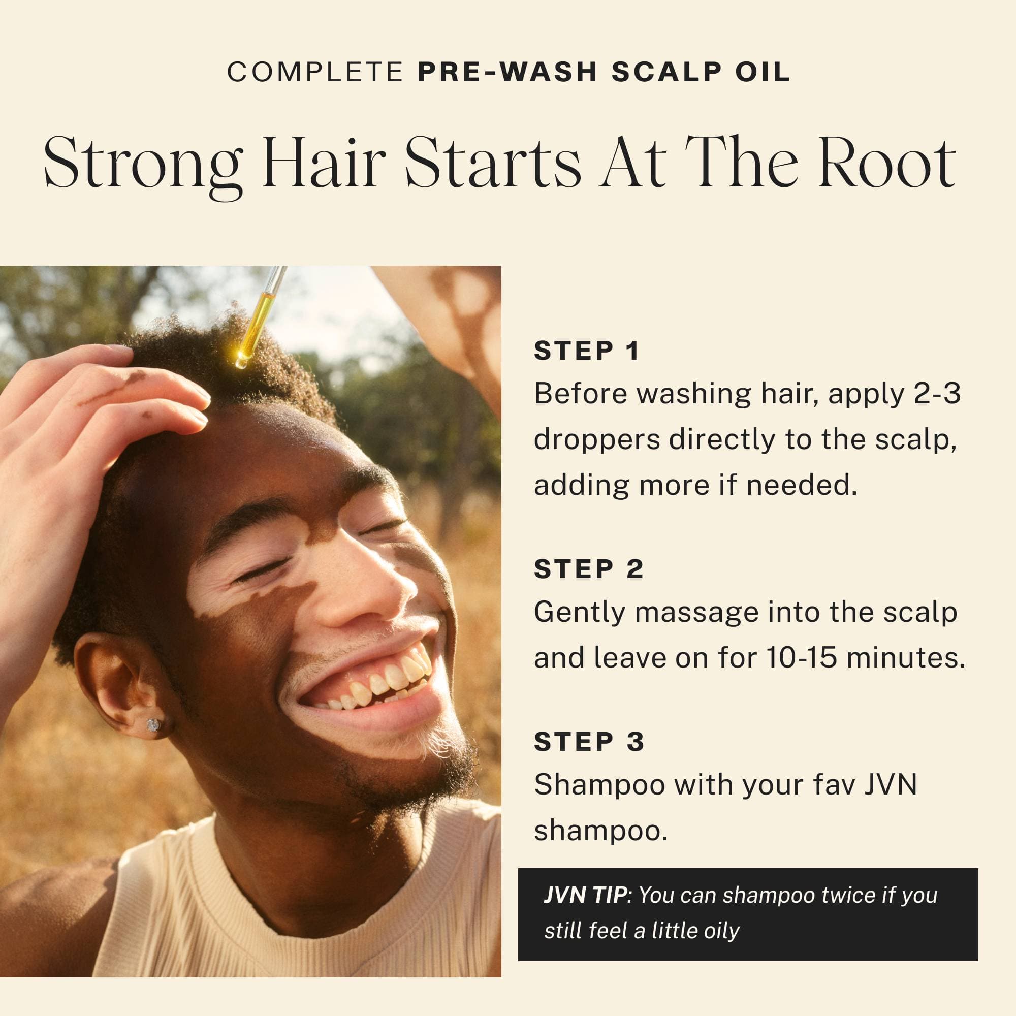 JVN Treatment Complete Pre-Wash Scalp Oil JVN Pre-Wash Scalp Oil | Rosemary-Infused Scalp Treatment sulfate-free silicone-free sustainable